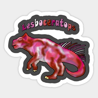 Pride Dinosaurs #2: Lesboceratops - Title Only Sticker